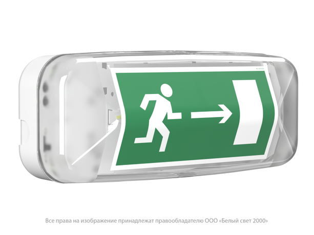 Указательный аварийный светодиодный BS-JUNIOR-10-S1-ELON (JUNIOR) 2,2Вт IP42 централизованный накладной | a18919 Белый свет