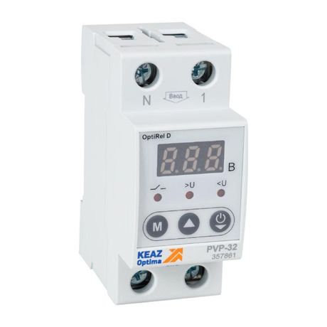 Реле напряжения OptiRel D PVP-32 с ЖК-дисплеем 32 А | 357861 КЭАЗ