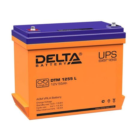 Аккумулятор UPS 12В 55А.ч Delta DTM 1255 L