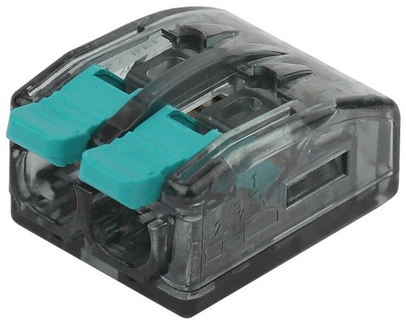 Аксессуары для клемм NO-224-49 ЭРА Клемма компактная серии 412 с рычагом, 2 отверстия, 0,5-4 мм2 (у | Б0043967