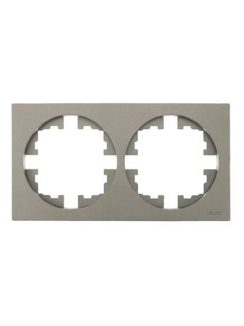 Рамка 2-м OSEN горизонт. квадрат титан LEZARD 743-3700-147
