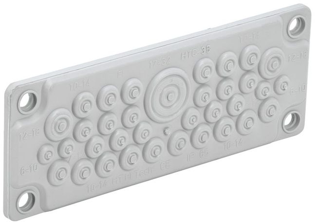 Ввод кабельный мембранный 35 отверстий d6-32мм IP65 (без клипс) TITAN IEK TI-01D-MC-035-65 IEK (ИЭК) арт. TI-01D-MC-035-65