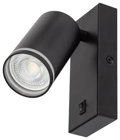 Светильник настенный бра WL19 BK GU10 MR16 IP20 черный | Б0056360 ЭРА