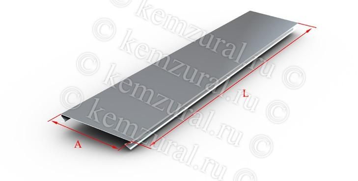 Крышка для лотка замковая осн.200 L2000 сталь 0.7мм КЛЗ 200 УТ1.5 КЭМЗ 246 201121 14