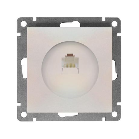 Розетка компьютерная одноместная UNIVersal серия Афина, с/у, 1А, RJ45, жемчуг (еврослот), механизм - A0051-OBr Союз