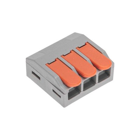 Универсальная клемма СМК 222-613/221-613, 3-проводная серая 0,5-4/6 мм² (25 шт/уп) | 07-5271 REXANT MEET
