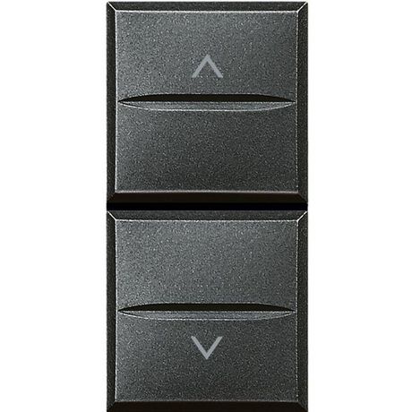 Кнопка двойн. с блокировкой 1п (NO) + 10А 250В Axolute антрацит Leg BTC HS4037 Legrand