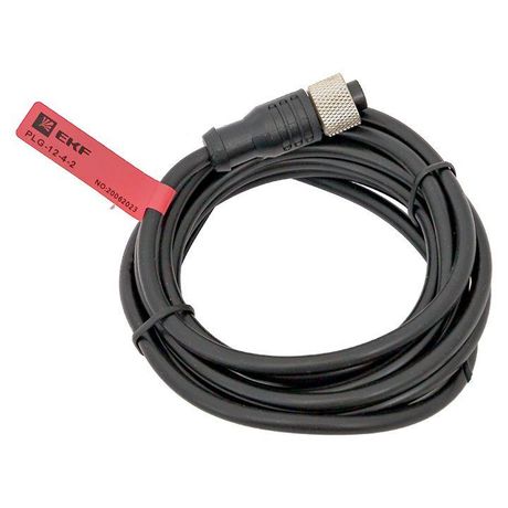 Кабель-разъем М12 4-PIN прямой PLG-12-4-2 |PLG-12-4-2| EKF