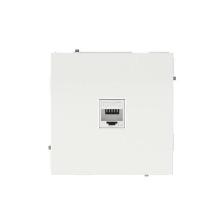 Компьютерная розетка RJ-45 без шторки, кат.5е одинарная, KANT, белая магнолия - 7000663 ДКС DKC арт. 7000663
