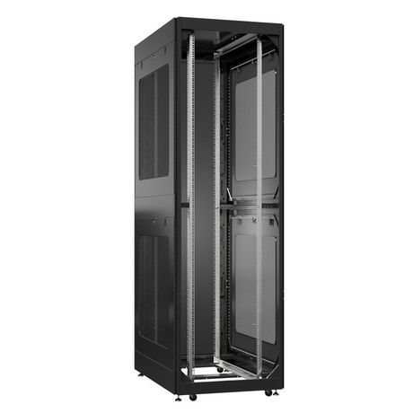 Шкаф серверный 52U 800х1200 передняя дверь: без. задняя одностворчатая глухой металл IP51. боковые панели: перфорированные. цвет: черный RAL9005 - EX 8252.9022 SYSMATRIX