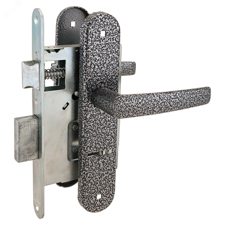 Замок врезной Птимаш ЗВ9-408 серебро с/руч - 10730 ПТК