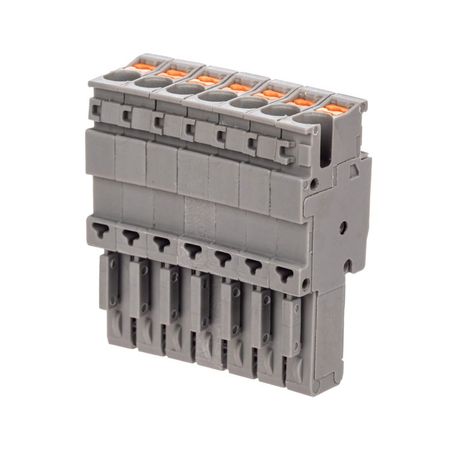 Штекер зажим push-in 7 точек подключения 2.5кв.мм сер. DKC VPR-P-2.5-7 ДКС