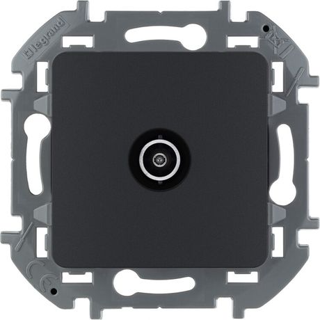 Розетка телевизионная TV Inspiria 2дБ 0-2400мГц с топологией "звезда" механизм антрацит IEK 673853 Legrand