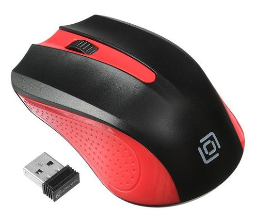 Мышь 485MW черн./красн. оптическая 1200dpi беспроводная USB 2but MO-353 RD ОКЛИК 997828