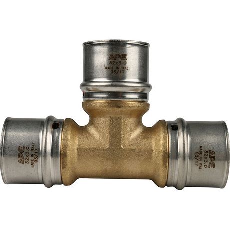 Тройник равнопроходный 32х32х32 для металлопластиковых труб прессовой - SFP-0006-323232 STOUT RG008S9C1T4QK8