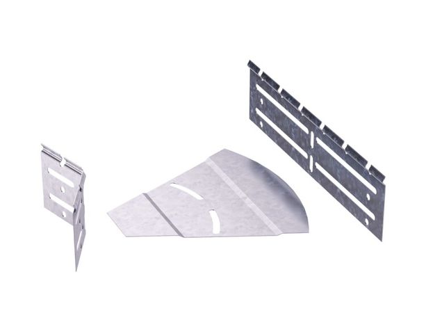 Горизонтальный изменяемый угол СРО 0-45град. 100x400, 1,5мм, цинк-ламель, в комплекте с крепежными элементами необходимыми длямонтажа - SVM1040KHDZL ДКС