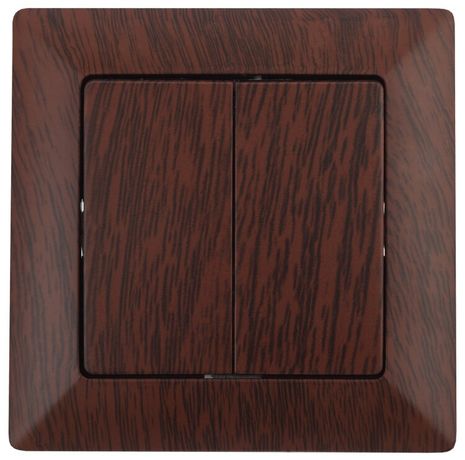 Выключатель двухклавишный скрытого монтажа венге 10А 250В Intro Solo 4-104-10 - Б0053591 ЭРА