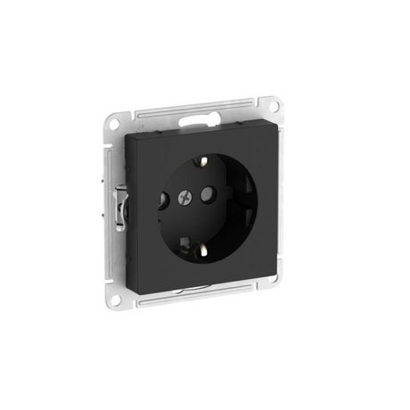 Розетка AtlasDesign 16А с заземл. защ. шторки быстрозажим. клем. механизм карбон SE ATN001045S APC