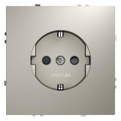 Розетка 1-м СП S70 16А с заземл. защ. шторки механизм кашемир Voltum VLS040203 Voltum арт. VLS040203