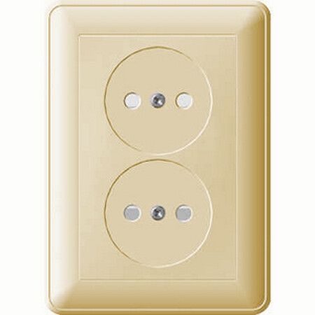 Розетка 2-м СП W59 16А IP20 без заземл. защ. шторки сл. кость SE RS16-254-28 APC