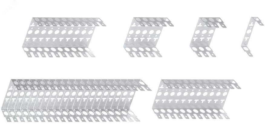 Кронштейн настенный на 20 плинтов отламывающийся металлический (упаковка 2шт) - NMC-WCPLBR20-2 NIKOMAX ЭКО10028