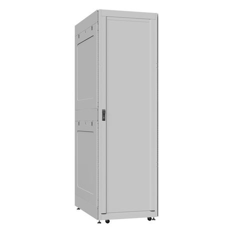 Шкаф серверный 42U 800х1000 передняя дверь: одностворчатая глухой металл IP51. задняя перфорированная IP20. боковые панели: металл. цвет: серый RAL7035 - EX 8042.7231 SYSMATRIX