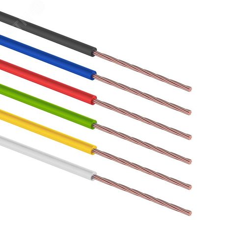 Набор автопровода 'Радуга' 1х1,00 мм, 6 цветов (белый, желтый, зеленый, красный, синий, черный) по 3 метра, REXANT - 01-6549 MEET