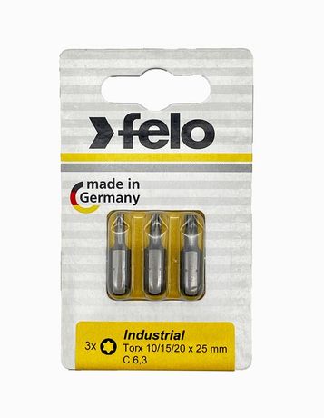 Биты TX10/TX15/TX20 25мм серия Industrial 3 шт в блистере 02693116 | Felo