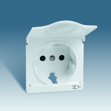 Накладка розетки Simon82 с заземл. крыш. сл. кость 82090-31