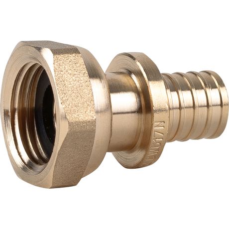 Муфта с накидной гайкой 16x1/2 аксиальная латунная - AX6001612 PRO AQUA