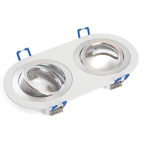 Светильник потолочный встраиваемый, MR16 G5.3, белый-хром, DL2812 | 48461 FERON