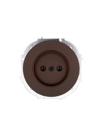 Розетка 1-м СП OSEN без заземл. ПБТ механизм шоколад LEZARD 743-7388-121B