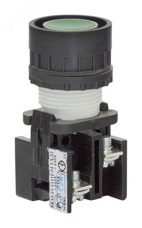 Выключатель кнопочный ВК 43-21-11110-54 УХЛ2, Зеленый - 180111100ВЗ000000000 КашинЗЭА