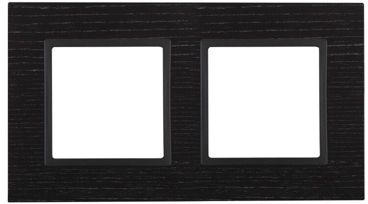 Рамка для розеток и выключателей чёрное дерево ЭРА Elegance 14-5302-05 - Б0034571