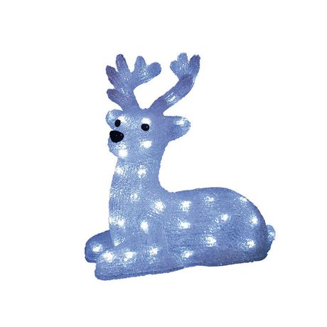 Фигура светодиодная "Лежащий олененок" ULD-M3133-050/STA WHITE IP20 LYING FAWN 50 светодиодов 31х15х33см цвет свечения бел. Uniel 09560