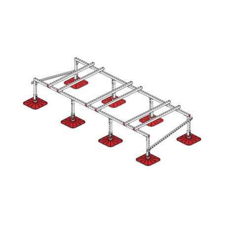 Конструкция опорная для установки оборудования TECHNORAPTOR FOOT 3000х1200 тип 1 KM-TR-F-SSEI-3000-1200-1 КМ TR0055 КМ-Профиль