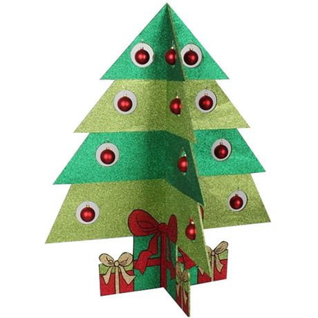 Фигура профессиональная елочная Елочка складная 3D 100х84см мульти - 502-393 NEON-NIGHT