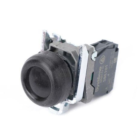 Кнопка модульная SB4 в сборе 22мм выступающая с возвратом металл 1НО черн. SE SB4BP21 APC