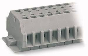 Колодка клеммная 2-х провод. с крепежн. фланцем 8 конт. (0.08 - 4 кв.мм) сер. WAGO 262-108
