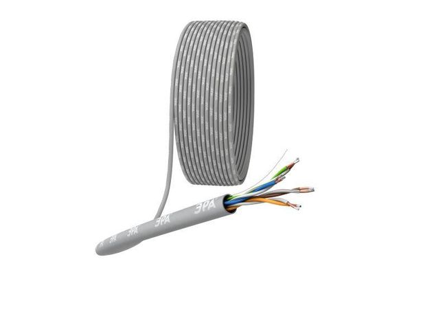 Кабель витая пара U/UTP 4x2x24 AWG Cat5e CCA PVC 100 м SIMPLE (6/180) | Б0044439 ЭРА