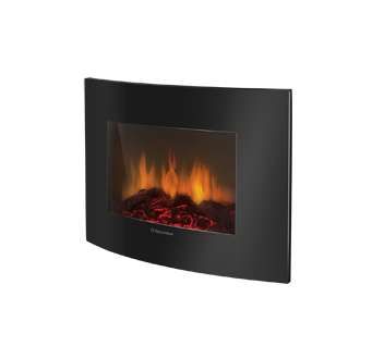 Электрокамин настенный 1800/55Вт дистанц. управл. закругл. форма дрова + камни звук. EFP/W-1150URLS Electrolux НС-1051189