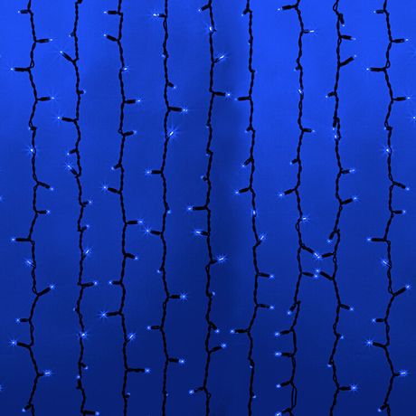 Гирлянда профессиональная Светодиодный Дождь 2х6м эффект водопада черный провод 220В синий - 235-263 NEON-NIGHT