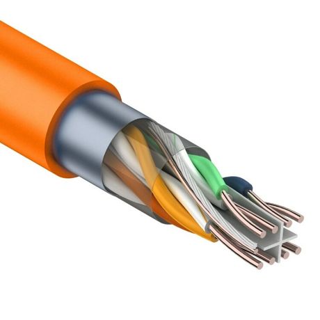 Кабель витая пара F/UTP кат.6 4х2х23AWG ZH нг(А)-HF медь оранж. (305м) (м) Rexant 01-0151 MEET