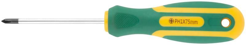 Отвертка Контур , CrV сталь, прорезиненная ручка 4х75 мм РН1 - 55191 РОС