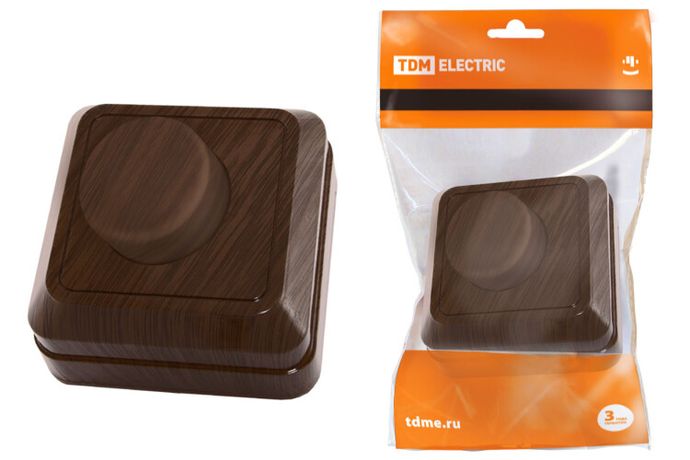 Светорегулятор поворотный RL 600Вт IP20 бук "Ладога" | SQ1801-0309 TDM