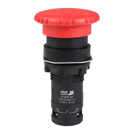 Кнопка аварийного останова OptiSignal Compact D22 C7-ESTR-411 красная 1НО+1НЗ XB7ES545P | 362124 КЭАЗ 362131