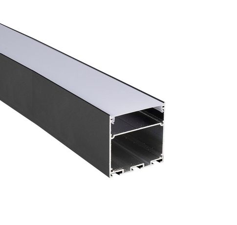 Профиль алюминиевый PAL 5050-BLACK (комплект) накладной 2м анод.с подвесом | .5058897 Jazzway