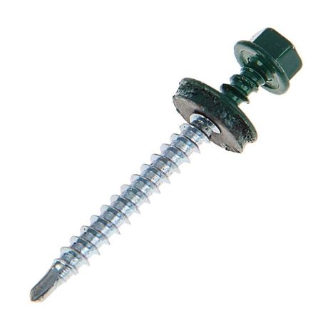 Саморез КР св. 4,8х70 RAL-6005 (тёмно-зелёный) (30 шт) - коробка ( 0,277 кг) | 124650 Tech-KREP