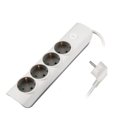 Удлинитель 4х3м с заземл. выкл. бел. ET-04-300W (4х3.0) JAZZway 5051812