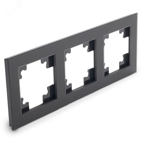 Рамка горизонтальная 3-местная, серия Катрин, GFR00-7003-05, черный | 39520 STEKKER FERON
